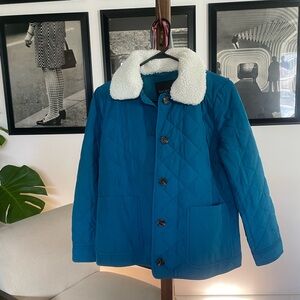 NWT Talbots Blue Quilted Bomber